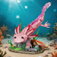 998Pcs Axolotl Building Blocks Set, Creative Amphibian Animal Model, DIY Assembly Bricks Toy, Desktop Decor Gift for Kids Adults