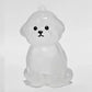 Transparent Cute Dog Pendant Keychain Creative Pet Hair Storage Capsule Hanging Ornament for Pet Lover DIY Pet Memorial Keychain