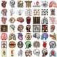 50pcs Retro Scientific Anatomy Stickers Waterproof PVC Decals for Laptops Scrapbooks Guitars Phones & More