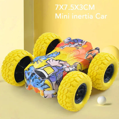 Creative Pull Back Car Double-Side Vehicle Inertia Safety and Fall Resistance Shatter-Proof Model for Kids Children's Toys Car