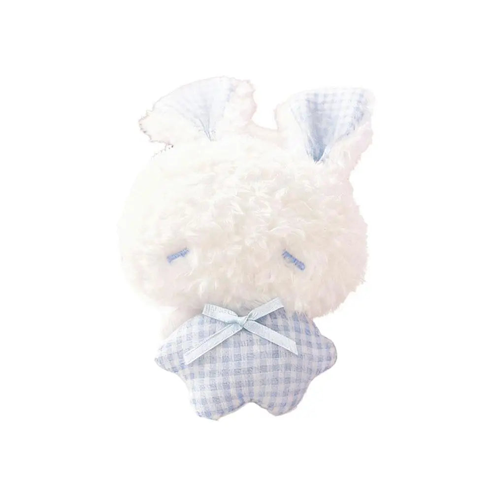 1/2Pcs Mini Angel Bunny Plush Keychain Cute Soft Rabbit Stuffed Toy Hanging Pendant Kawaii Gift for Girls