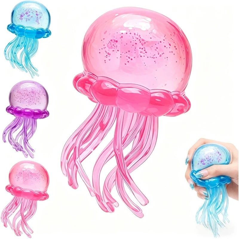 Kawaii Jellyfish Maltose Squishy Toy Super Soft Colors Cute Jellyfish Modeling Stress Relief Relax Fun Toy for Friends Gifts