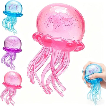 Kawaii Jellyfish Maltose Squishy Toy Super Soft Colors Cute Jellyfish Modeling Stress Relief Relax Fun Toy for Friends Gifts