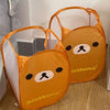 Anime Rilakkumass Mesh Folding Large Capacity Laundry Basket Portable Storage Frame Dormitory Household Laundry Basket Gifts