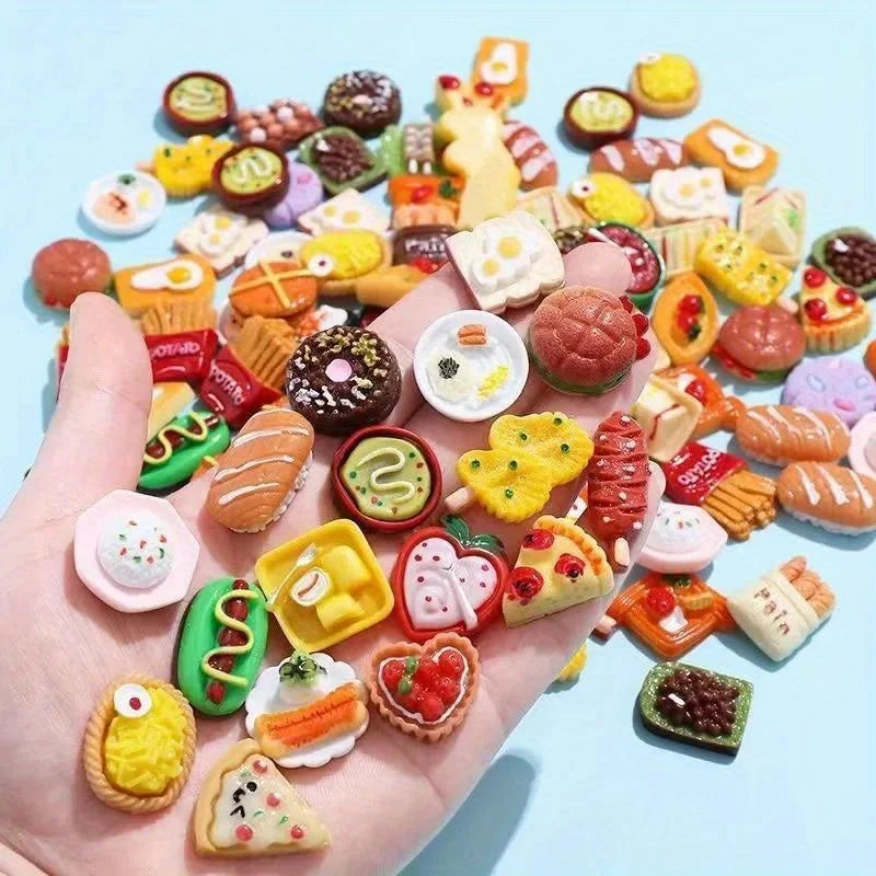 Random Miniature Dollhouse Supermarket Food Snacks Mini Cake Wine Drink Food Accessories Kids Gift