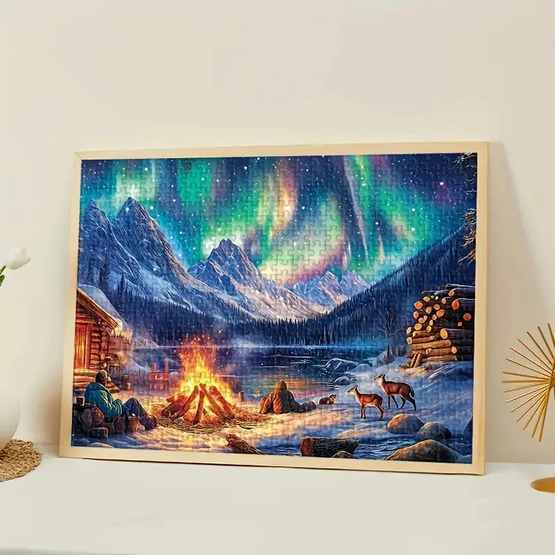Micro Puzzle Puzzle 1000 Pieces Mini Landscape World Famous Painting Paper Decompression Healing Creative Educational Toy Puzzle