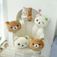 Kawaii Rilakkuma Car Seat Belt Cover Soft Plush Bear Seat Belt Shoulder Pad Japanese Style Cute Car Accessory for Girls Women