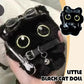 12cm Keychain Rock Music Black Cat Plush Toy Guitar Cute Punk Style Doll Schoolbag Pendant For Friends Birthday Gift