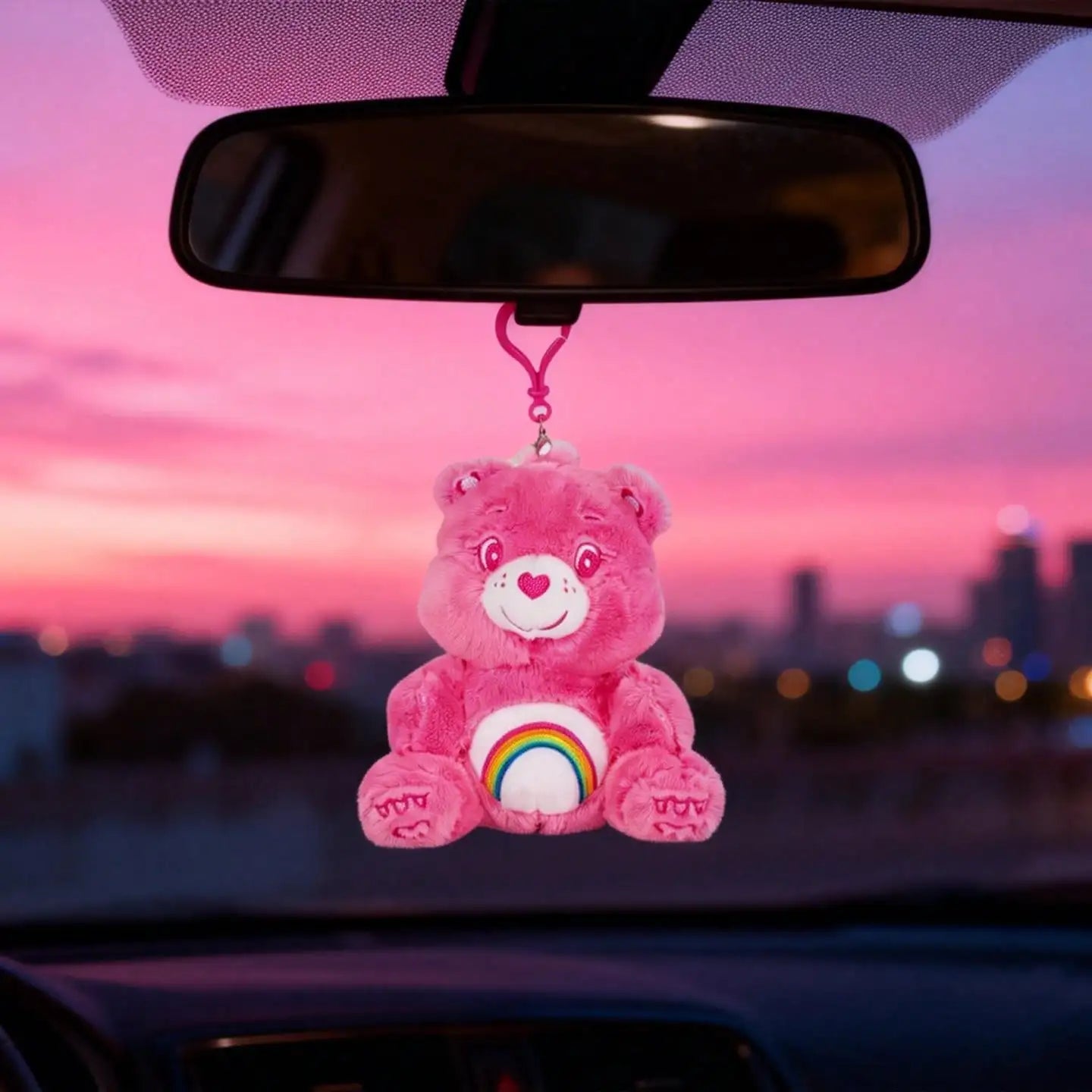 Care Bears Sitting Plush Keychain 12cm Cute Bag Pendant Kawaii Stuffed Toy Car Charm Squishy Soft Doll Decor Ideal Holiday Gift