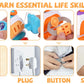 Baby Busy Board Cube Montessori Sensory Toys for Toddler Educational Learning Activities Travel Toy Lock Box Fine Motor Skill
