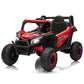 12V Kids Ride On Car UTV Truck With Remote Control 4WD/2WD Switchable Electric Vehicle With 4 Spring Suspension EVA Tires Safety Belt Double Open Doors Bluetooth Music LED Lights for Ages 3-8 Years