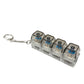 LED Keyboard Keychain Fidget Toys Crystal Clicker Sensory Toy for Stress Relief Keyboard Keychain Fidget Gadget for Adults Kids