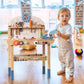 ROBUD Wooden Toy Workbench Tool Bench Set for Kids with Electric Drill Pretend Play STEM Learning Gift for Boys Girls Age 3+