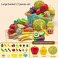 Children Toys Cutting Fruits and Vegetables Set for Kids Pretend Play Simulation Kitchen Toy Montessori Baby Toys for Girls Boys