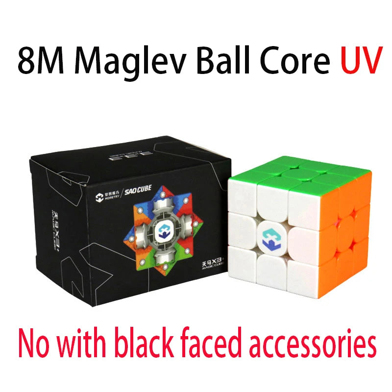 [SaoCube] Moretry & SaoCube TianMa X3+ Maglev Ball Core 3x3 Black faced Magnetic Magic Cube Fidget Toys Children Gift