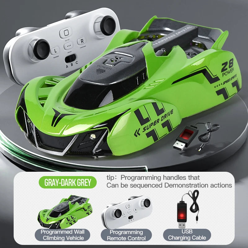Infrared Sensor Remote Control Wall-Climbing Car, Four-Wheel Drive Toy Racing Car, Children's Toy Car