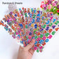 6 Sheets Kids Stickers 3D Puffy Bulk Cartoon English Alphabet Letters Number Stickers Educational Toys for Girl Boy GYH
