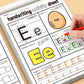1 Children's Alphabet Practice Book, Handwriting Practice Book for Preschoolers, Alphabet Ability Development for Kindergarten, Fun Cartoon Character Learning Exercises, Mixed-Color Paper Materials, Educational Children's Boo