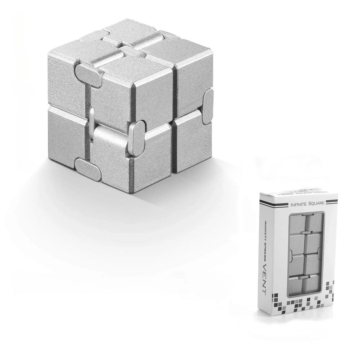 Alloy&Plastic Infinity Cube Fidget Toy Ultra-Durable Sensory Stress Reliever for Adults & Kids Anxiety Relief Gift