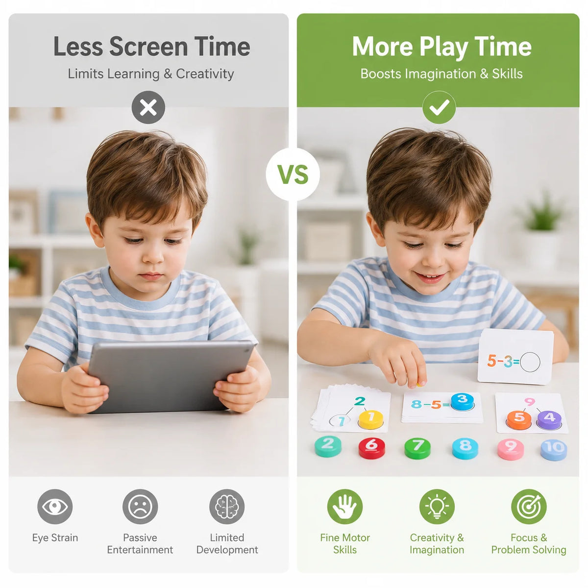Children's Early Education Math Teaching Aids Number Cognition Matching Educational Toys for Mathematical Operations Learning