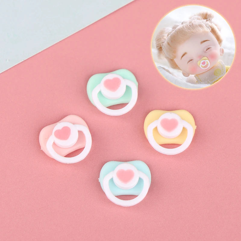 5Pcs Lovely Mini Doll Pacifier Play House Supplies Dummy Nipples For Doll Baby Dolls Kids Toy Baby Pacifier Accessories