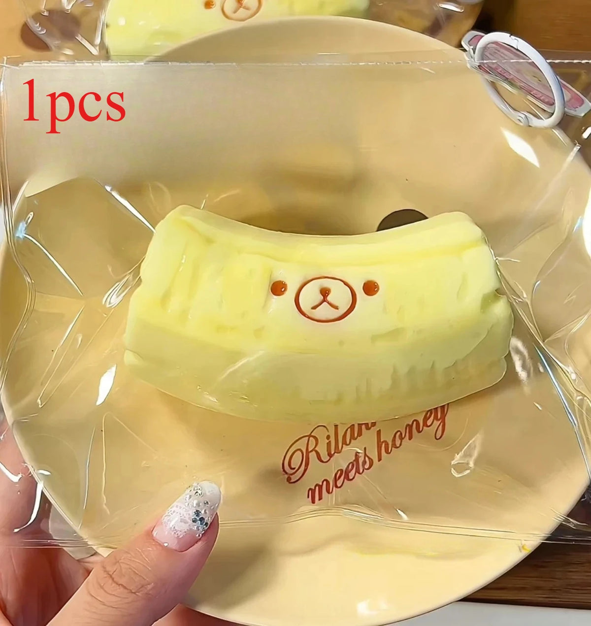 Soft Anti-anxiety Sensory Fidgety Toys, Hand-made, Creamy Texture, Banana Bear Shape, Stress-relieving.