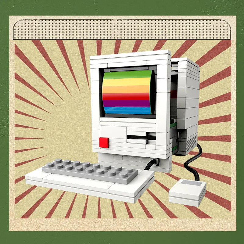 LOZ printer, radio, computer building blocks set, home creative toys, ornament, educational model building toys, birthday gift