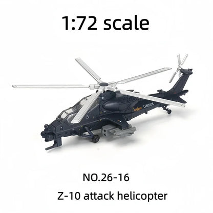 1/72 Creative Military Series AH-64/EC-665/Z-10 Helicopter Building Blocks Model Fiery Thunderbolt DIY Decor Toys For Xmas Gifts