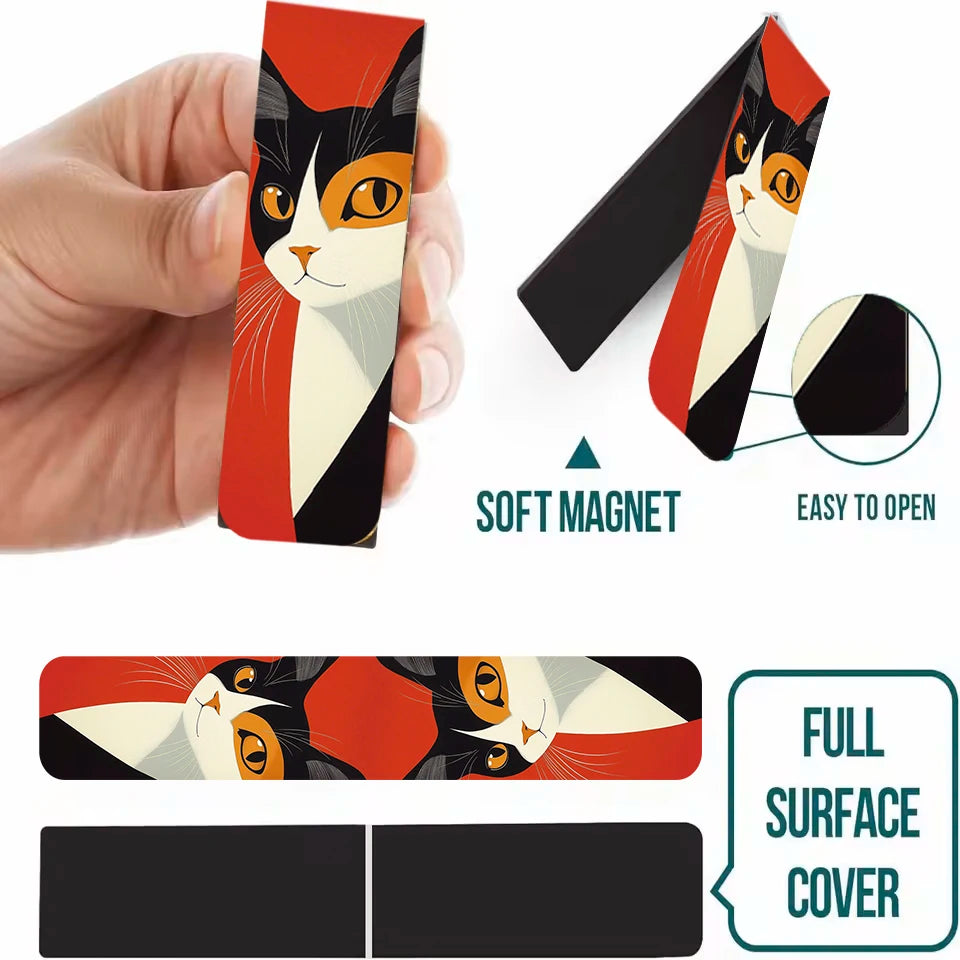 5pcs Simple And Fun Cat Paw Magnetic Bookmarks Reading Items Page Holder Stationery Office Supplies Book For Pages Books Readers