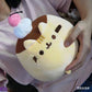 22cm Pudding Cat Stuffed Plushie Round Cute Animal Soft Toy for Friend Birthday Present Sleeping Pillow