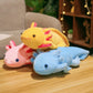 45cm Kawaii Colorful Newt Plush Toy Stuffed Cute Axolotl Salamander Fuzzy Plush Fish Appeasing Long Pillow Cushion Kids Gift