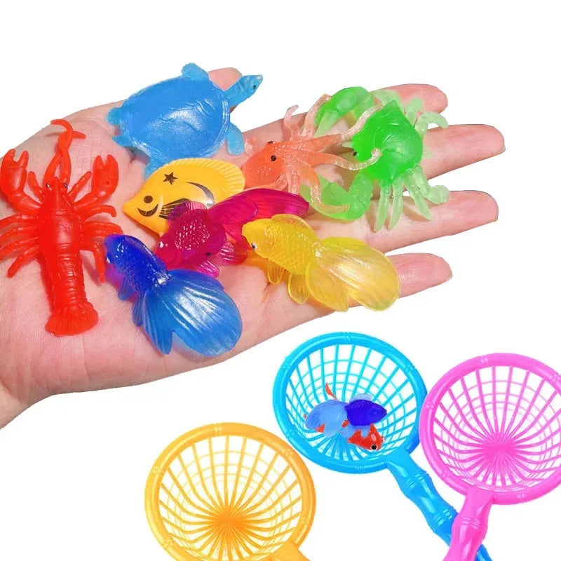 10Pcs Cute Rubber Goldfish Bath Toys - Floating Baby Bath Time Pool Play for Toddlers, Kawaii Bathing Shower Gifts