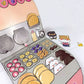 Paper Waffle Quiet Book Colorful Bread Cartoon Busy Book Fried Chicken Convenience Store Snack Bar Sticker Game.