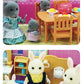 Rabbit Doll 1/12 Micro Dollhouse Reindeer Sheep Elephant Squirrel Family Kitchen Toy Miniature Furniture Set Girl Toy Gift