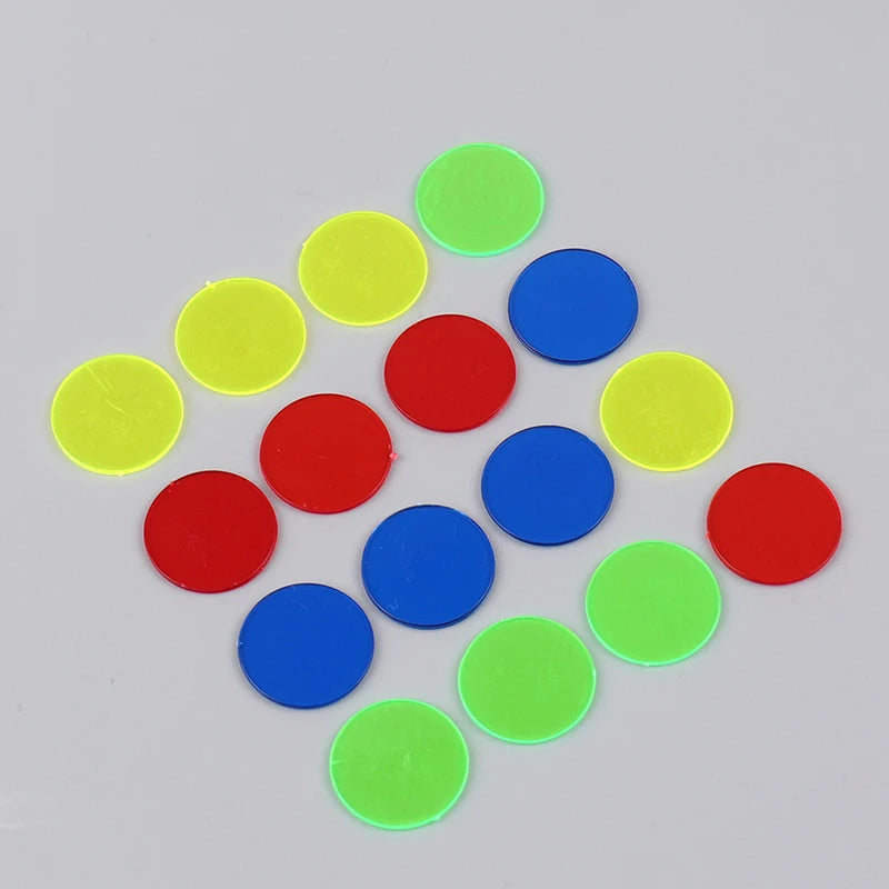 100Pcs Montessori Learning Education Math Toys Learning Resources Color Plastic Coin Bingo Chip Children Kids Classroom Supplies