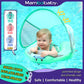 Mambobaby Baby Float with Sunshade Canopy and Crotch Strap Inflatable-free Safe Core Swimming Pool Accessory Bathroom Water Toy
