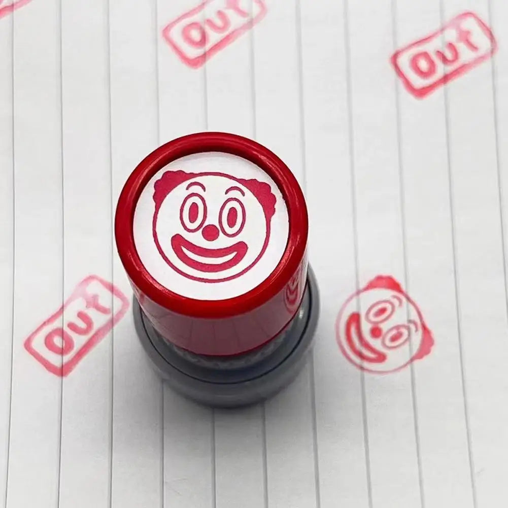 Color Random Quick-drying Inkable Fun Emotion Seal Toy Anime Characters Pressable Novelty Gag Face Seal Funny Kid's Toy