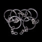 Hama Bead Accessories Metal Keychain with Chain Flat Double-layer Key Ring Hanging Ring Diy Accessories Metal Earth