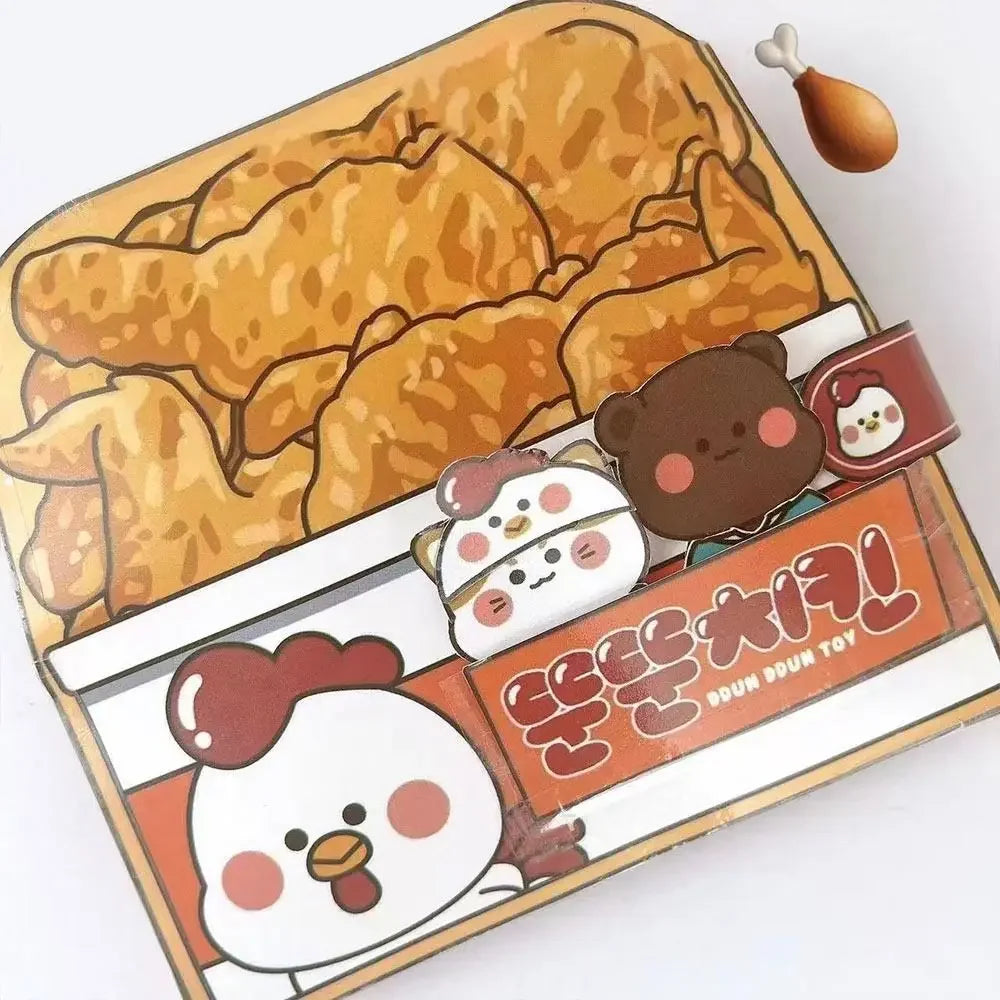 Paper Waffle Quiet Book Colorful Bread Cartoon Busy Book Fried Chicken Convenience Store Snack Bar Sticker Game.
