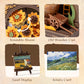 ROKR Wooden Flower Golden Sunflower Building Sets for Adult with Lights TH002, Van Gogh Wall Art Crafts, Painting Frame Room Decor, Valentine's Day/Anniversary/Birthday Gifts for Women, 266PCS