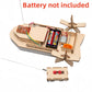 DIY Remote Control Boat Toys Wooden RC Boat Electronic Kids Handmade Building Educational Experimental Model Kit Puzzle Toy