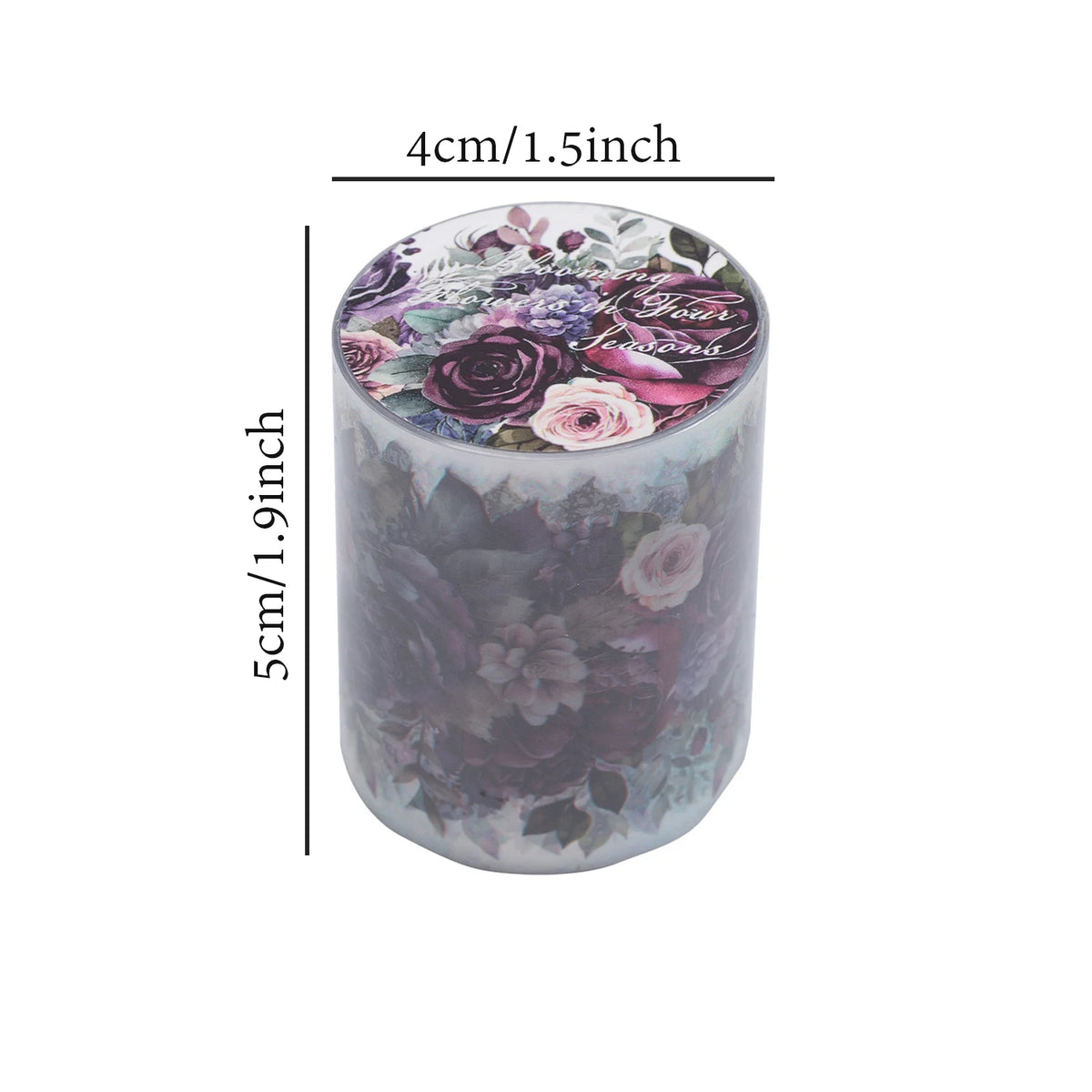 200cm/Roll PET Tape Flowers Four Seasons Series Plant Landscaping Handbook DIY Material Loop Sticker