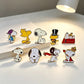 9pcs Snoopy & Woodstock Brooch Set Classic Cartoon Character Pins Collectible Accessories for Fans Kids Backpacks Fast Delievery