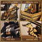 ROKR Seahorse Barque Wooden 3D Puzzle 1:100 Scale DIY Sailboat Model Building Kit 603 Pieces Brain Teasers Jigsaw Toy for Adults Boys