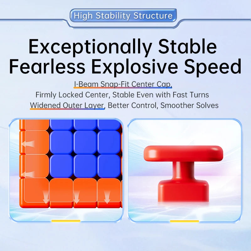 [JudyCube] Moyu AoChuang V6 5X5 UV Magnetic Magic Speed Cube Stickerless Aochuang 5x5 V6 Professional Fidget Toys Cubo Magico