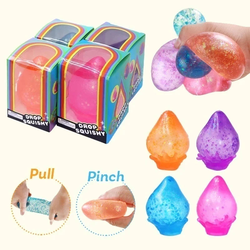 Schylling Needoh Maltose Dream Drop Cube Gumdrop Jellyfish Slow Rising Decompression for Sensory Squeeze Relax Stress Relief Toy