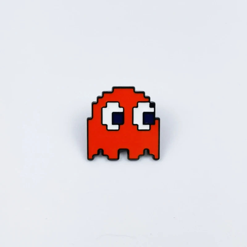 Retro Pac-Man Enamel Pins Set Classic Arcade Game Ghost Brooch Metal Badge for Backpack Clothes Lapel Pin Gift for Gamers