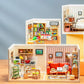 Rolife DIY Miniature House Kit Cozy Living Lounge Super Creator Dollhouse 3D Puzzle Model Building Kit with LED for Home Decor
