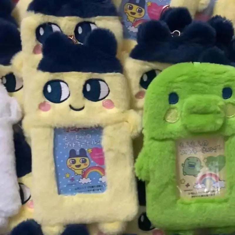 Kawaii Japanese Gotchi Plush Card Holder Cute Student Card Storage Bag Pendant Diy Keychain Stationery Gift