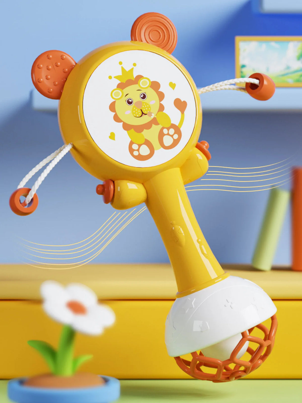 Baby Rattle Toys Teether Hand Bells Mobile Infant Stop Weep Tear Rattles Early Educational Toy for Newborn Gifts 0-18M
